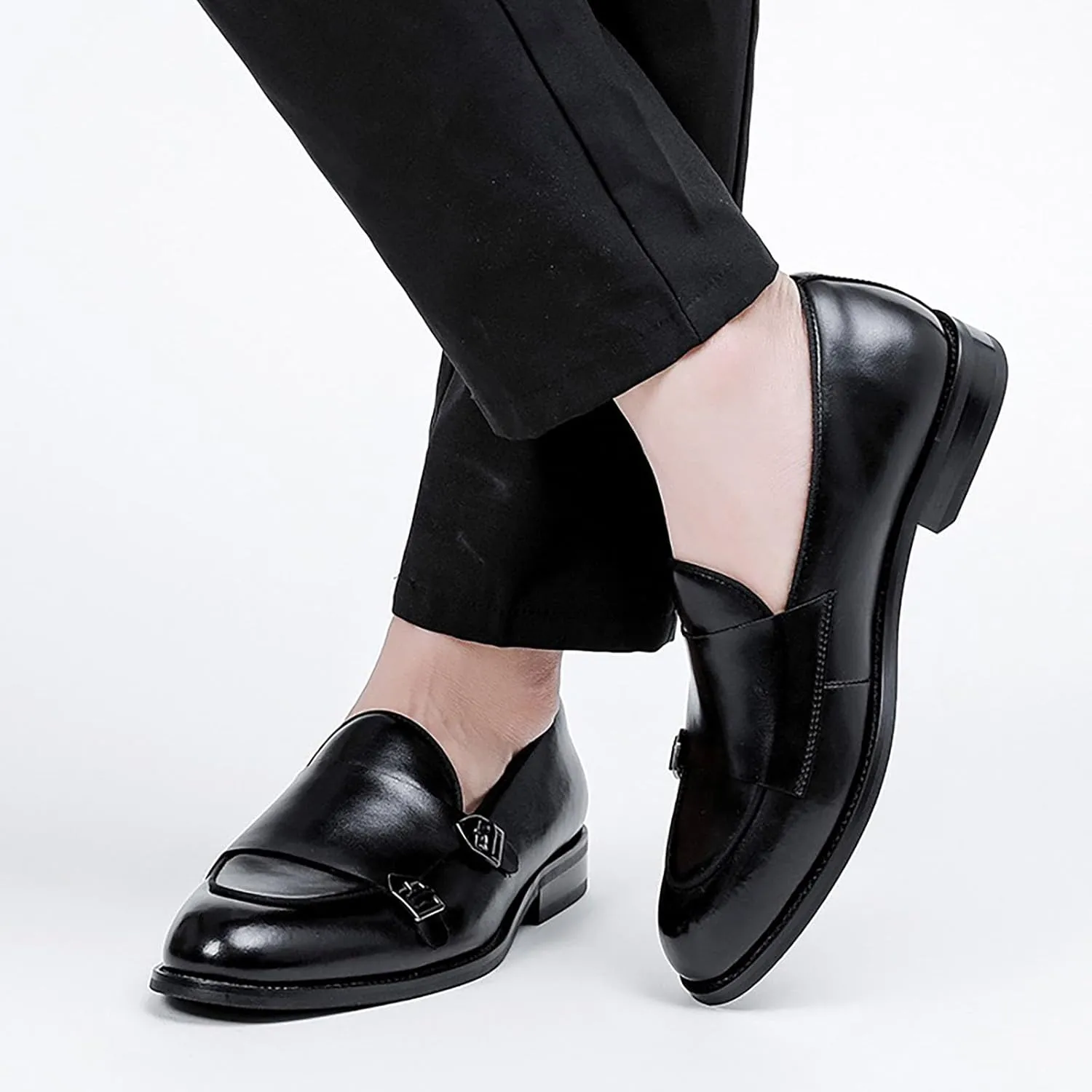 Men's Dress Shoes Leather Penny Loafers for Men Slip-On Formal Dress Loafers for Men