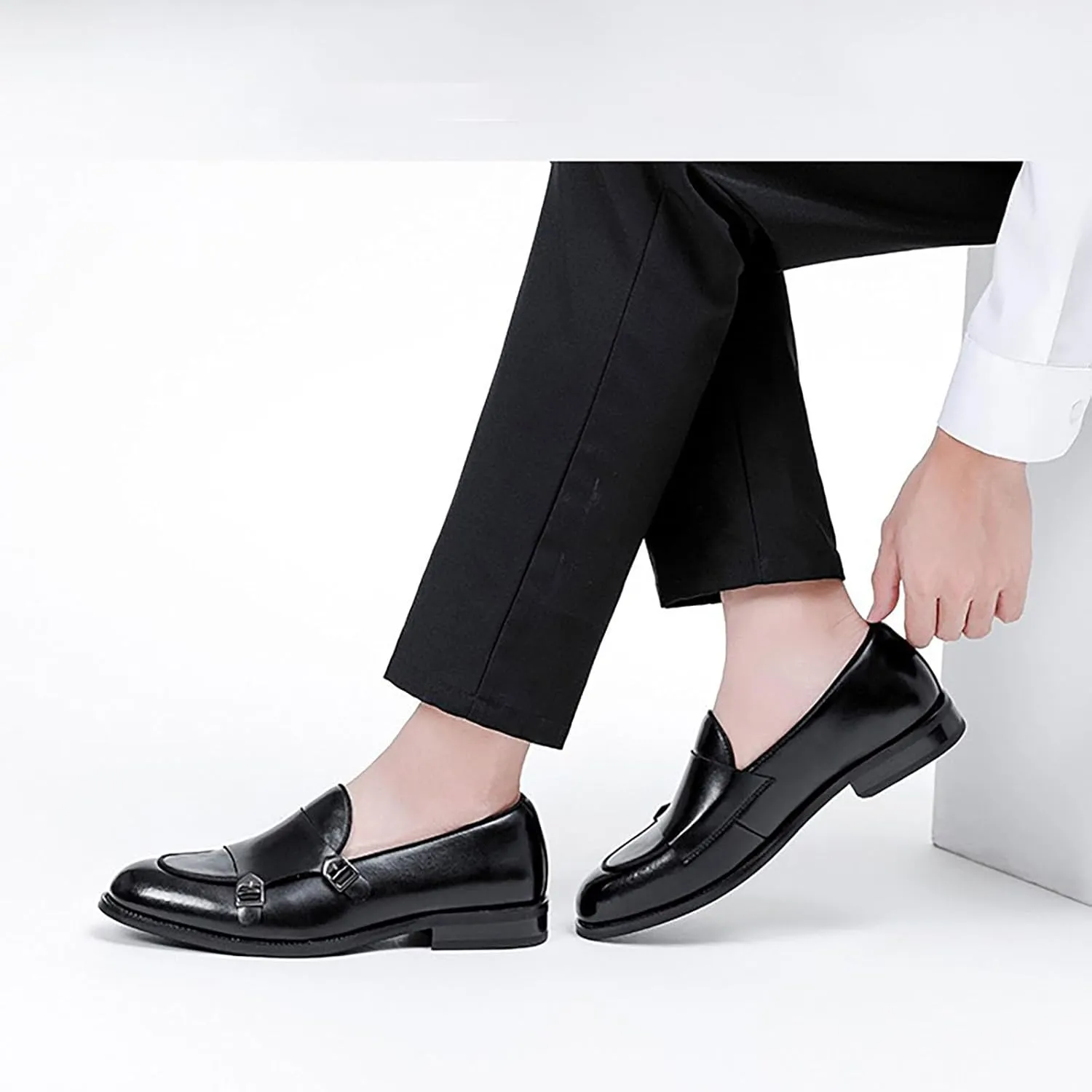 Men's Dress Shoes Leather Penny Loafers for Men Slip-On Formal Dress Loafers for Men