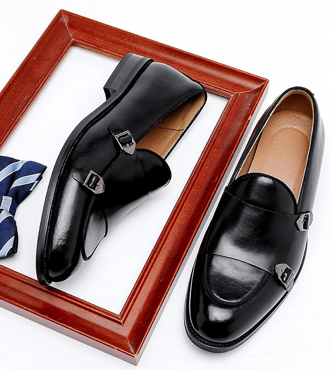 Men's Dress Shoes Leather Penny Loafers for Men Slip-On Formal Dress Loafers for Men