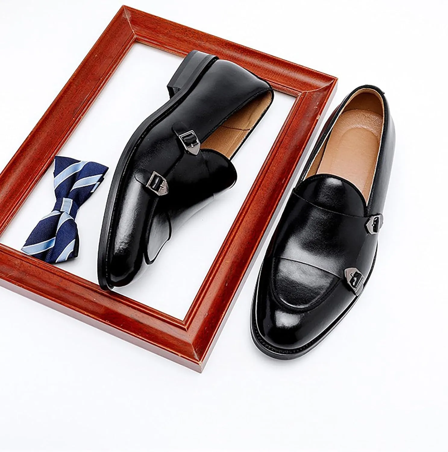 Men's Dress Shoes Leather Penny Loafers for Men Slip-On Formal Dress Loafers for Men