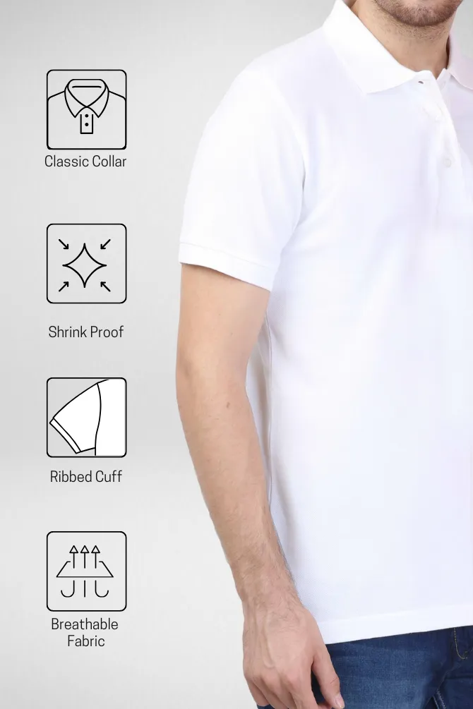 White and Brick Red Polo T-Shirts Combo for Men