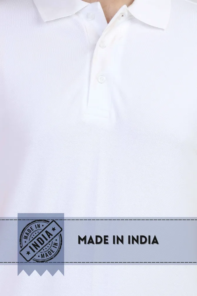 White and Brick Red Polo T-Shirts Combo for Men