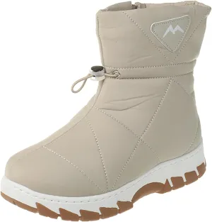 Winter Boots for Women Waterproof Insulated Fur Boots Platform Duck Shoes Outdoor Fur Lined Short Ankle Booties Work Boots